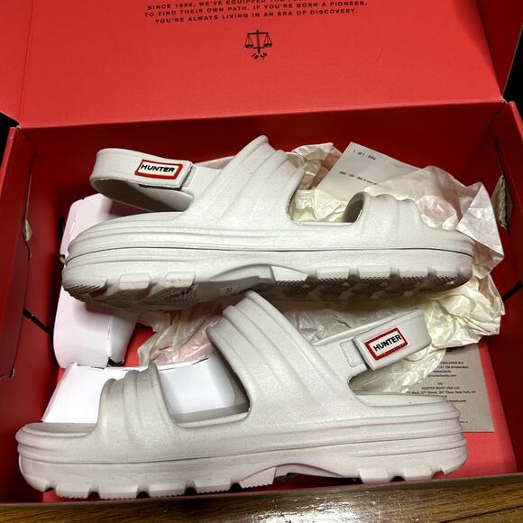 Hunter Bloom Algae Foam Sandal Womens Size 10 White Free People Exclusive - Picture 3 of 8